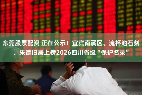 东莞股票配资 正在公示！宜宾南溪区、流杯池石刻、朱德旧居上榜2026四川省级“保护名录”